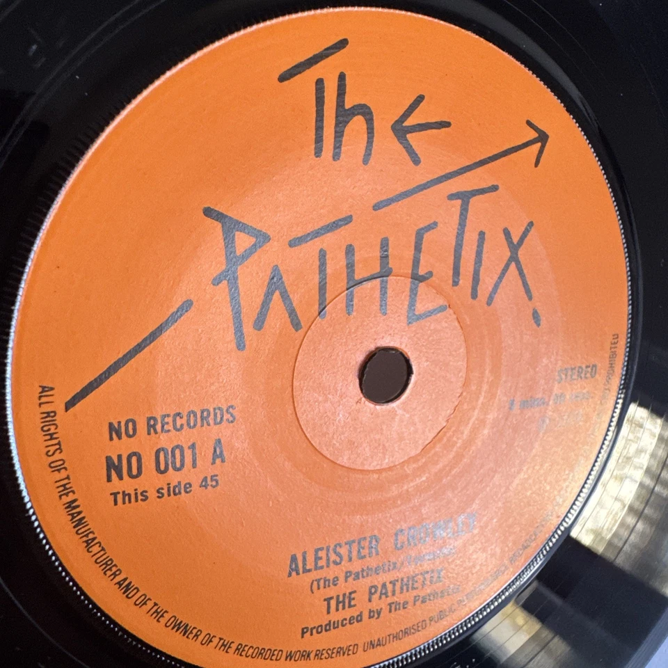 THE PATHETIX ALEISTER CROWLEY VINYL 7” EP + INSERT UK 1978 PUNK Foto 4 de 4