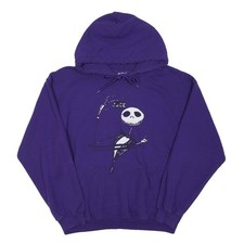 Womens Purple Hoodie M Jack Graphic Cotton Blend Pullover Sweatshirt