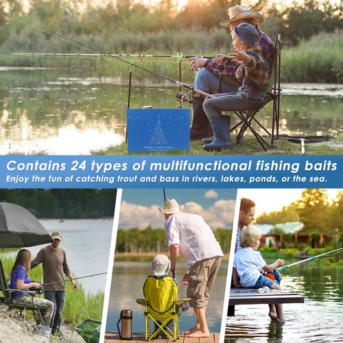 Fishing Lure Calendar 24 Days Fishing Christmas Countdown Calendar BrcsW - Picture 3 of 12