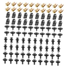 100 PCS Car Body Fender Bumper Splash Guard Fixing Clip, Fender U Clips