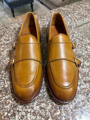 Allen Edmonds Randolph Monk Strap Dress Shoe size 10.5 D Walnut Leather