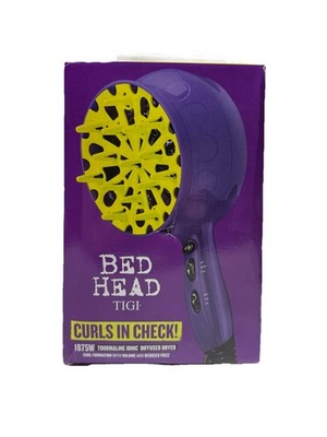 Bed Head TIGI Curls In Check 1875W Tourmaline Ionic Diffuser Hair Dryer NOB