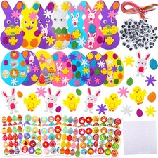 Easter Foam Stickers Set - 650Pcs Self Adhesive Eggs, Bunnies  Chicks