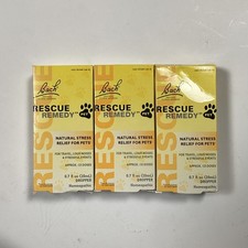 PET Bach Rescue remedy, 0.7 fl. oz 20 ml EACH bottle, for PET,  3 pack