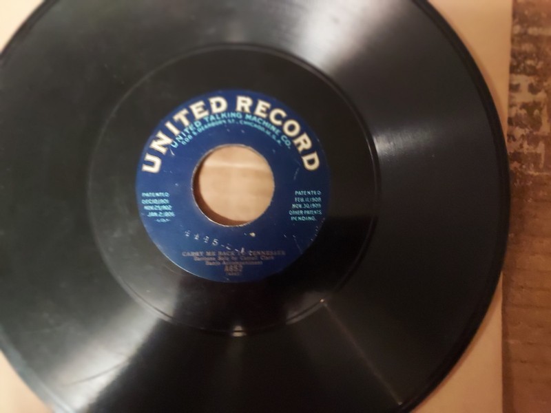 1910 UNITED Record 78/Carroll Clark-Vocals w. Banjo-Vess Ossman