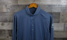 Greyson Shirt Mens Medium Blue Long Sleeve Performance Golf Polo Toscana Logo