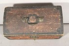A GREAT 19TH C DOME TOP BOX WITH ORIGINAL BROWN & BLACK FEATHER GRAINED PAINT — photo 6