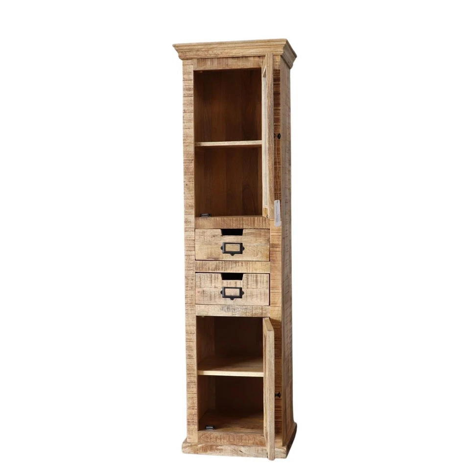 Badschrank VODICE schmal 50cm breit Flur massiv Mangoholz Landhausstil Holz - Bild 3 von 4