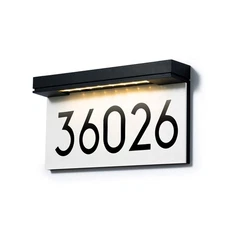 House Numbers For Outside Solar Powered, Address Plaques for House, LED Illum...