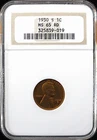 1930-S US 1C Lincoln Penny - NGC MS 65 RD