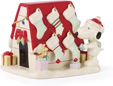 Snoopy Christmas Figurine Peanuts Holiday Decor Indoor Collectible 897884