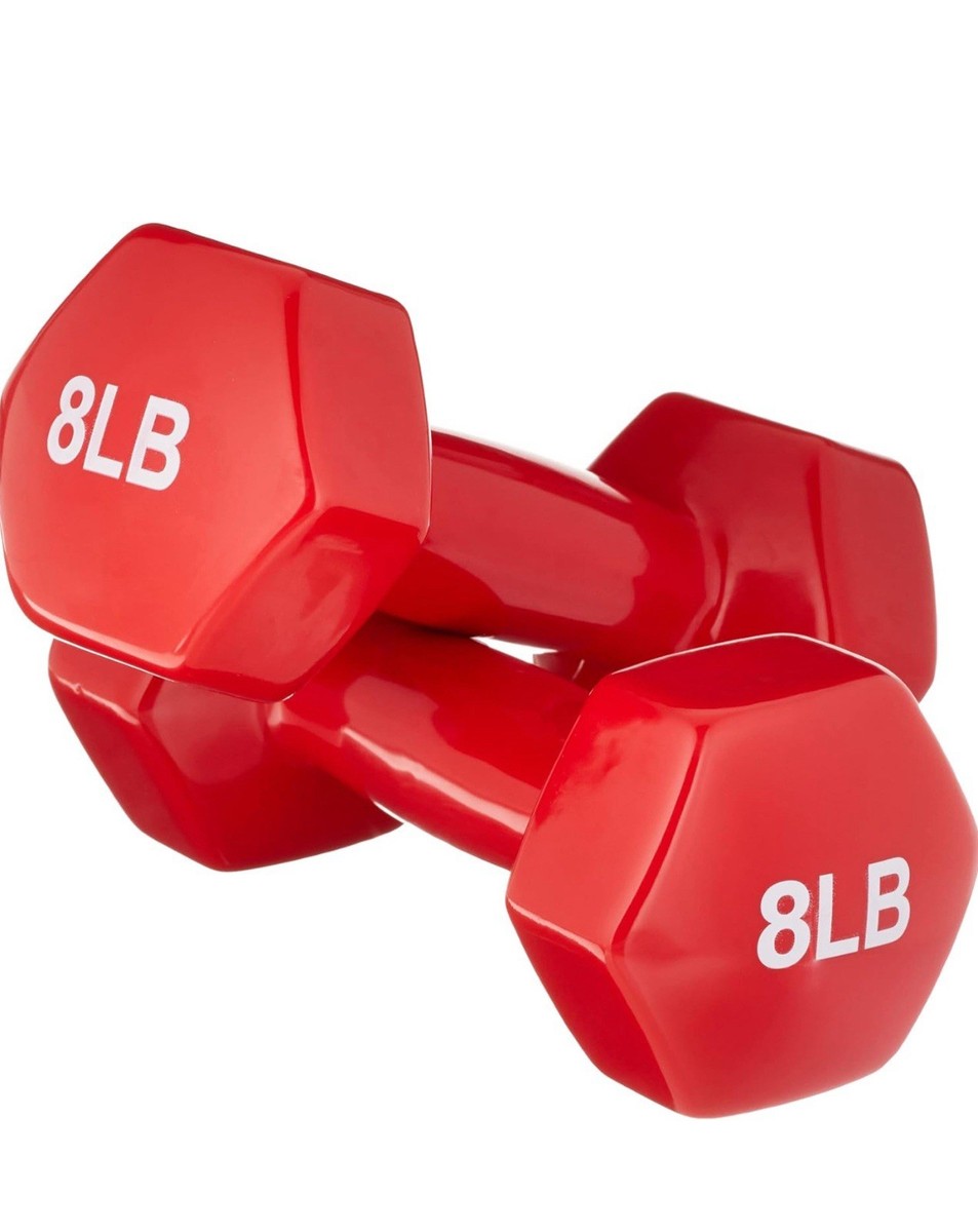 Amazon Basics Vinyl Dumbbells 8lb set Of UK
