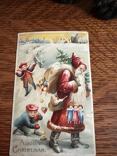 1909 Hold To Light SANTA CLAUS Postcard