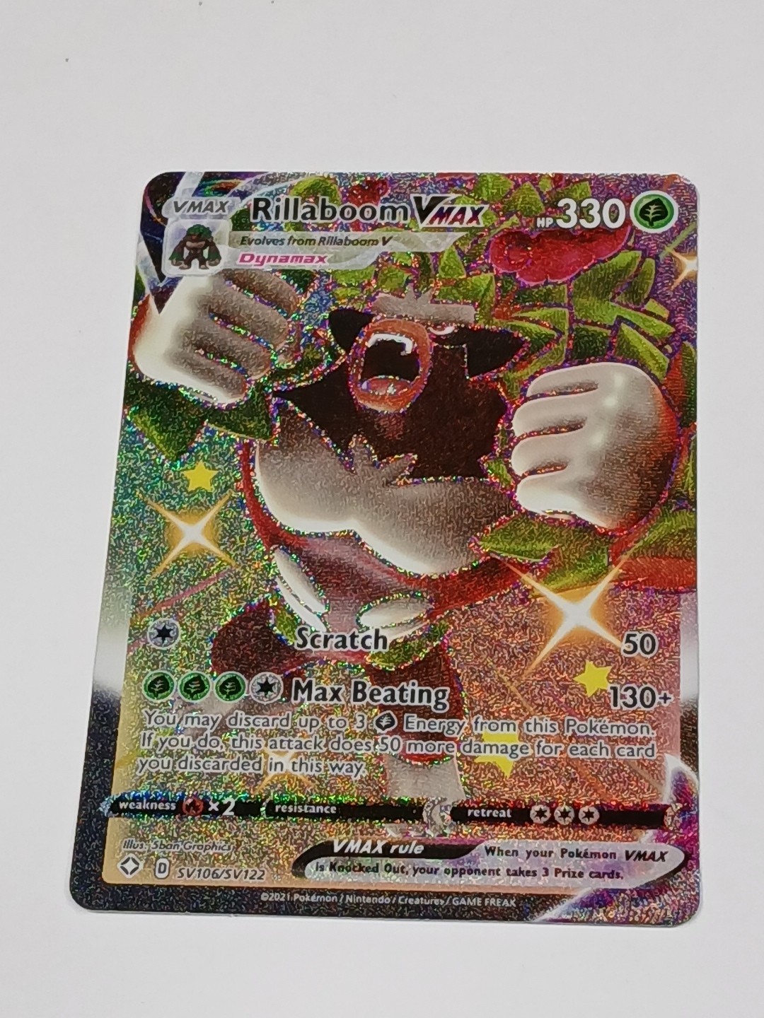 Rillaboom VMAX SV106/SV122 Shining Fates: Shiny Vault - Pokemon Card - NM