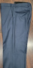 Theory Dress Pants Men  s 33 Navy Plaid 100 Wool Flat Front MSRP: 295