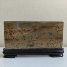 Bonsai Suiseki-Natural Guohua Stone-Gobi Desert! Great and Rare View Rock 321#