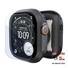 for Apple Watch Ultra 3/2/1 Bumper Case with Screen Protector 49mm Black
