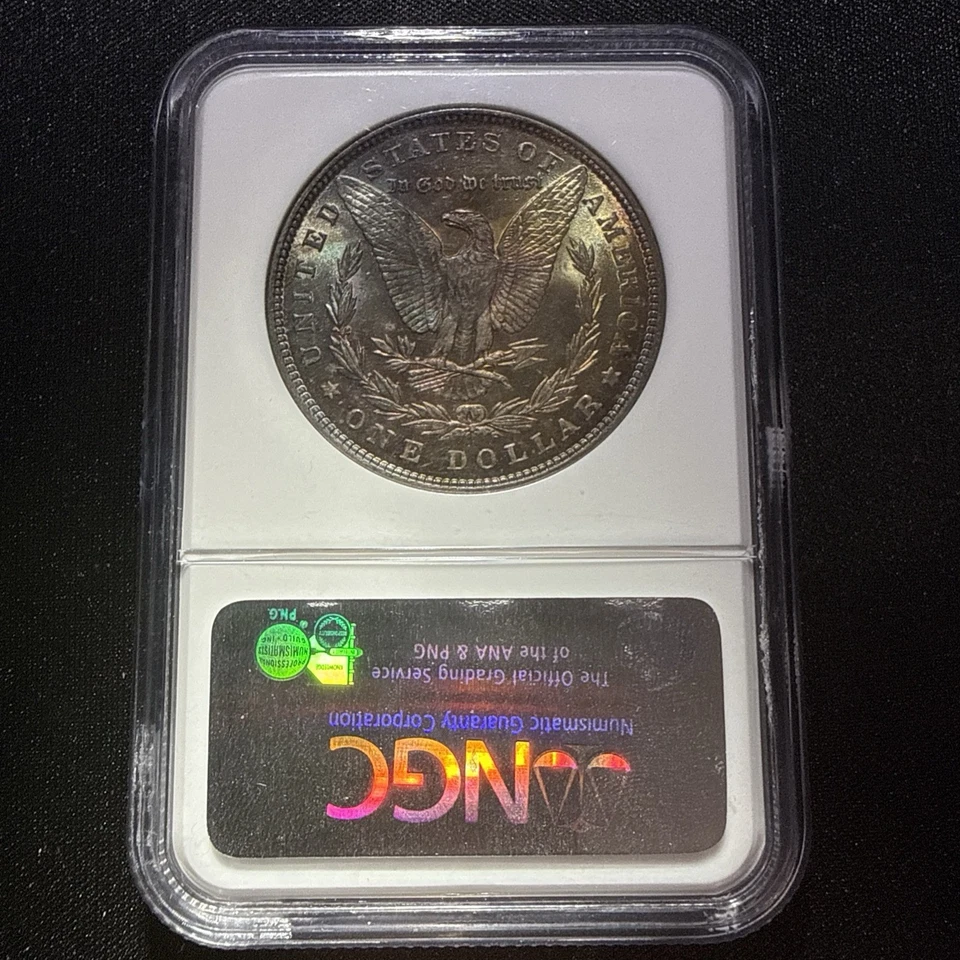 1889 $1 🌈NGC MS-63 ✳️CAC✳️! GORGEOUS RAINBOW TONED MORGAN DOLLAR. - Image 3 of 3