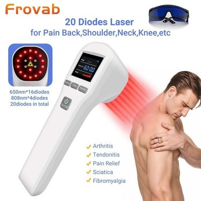 Kaltlaser Therapiegerät 650/808nm LLLT Rotlicht Laser Schmerzbehandlung Zuhause