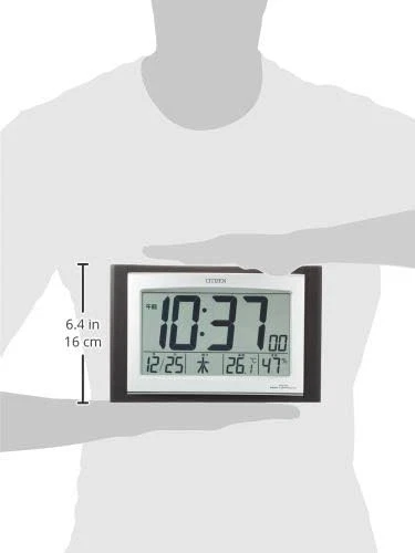 RHYTHM Citizen hanging clock radio clock digital hanging temperature hum - Image 3 of 4