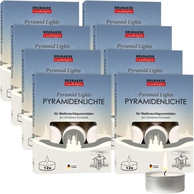 BRUBAKER Pyramiden Teelichter - Kerzen für Weihnachtspyramiden - Pyramidenlichte