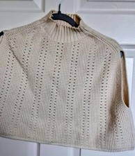 Women's Knitted Ivory Vest Small