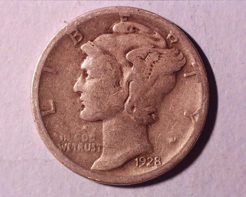 1928-S  MERCURY DIME VG+  **1010-5