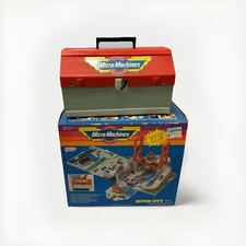 Vintage Micro Machines Super City Toolbox Playset Galoob 1988 w/ Box Incomplete