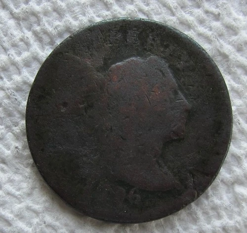 1796 1C  Liberty Cap Large Cent Rare Key Date Full Weak Date Worn Corroded