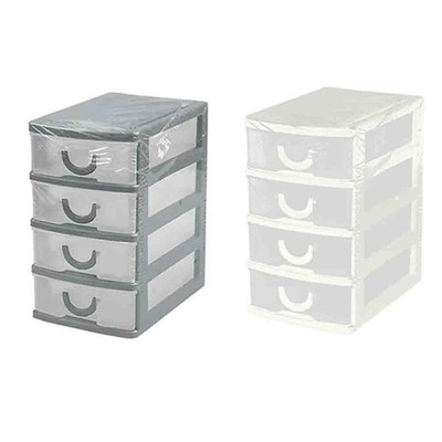 4 Ebenen Mini Kunststoff Aufbewahrung Schubladen Turm Schreibtisch Büro Zuhause Organizer Farben