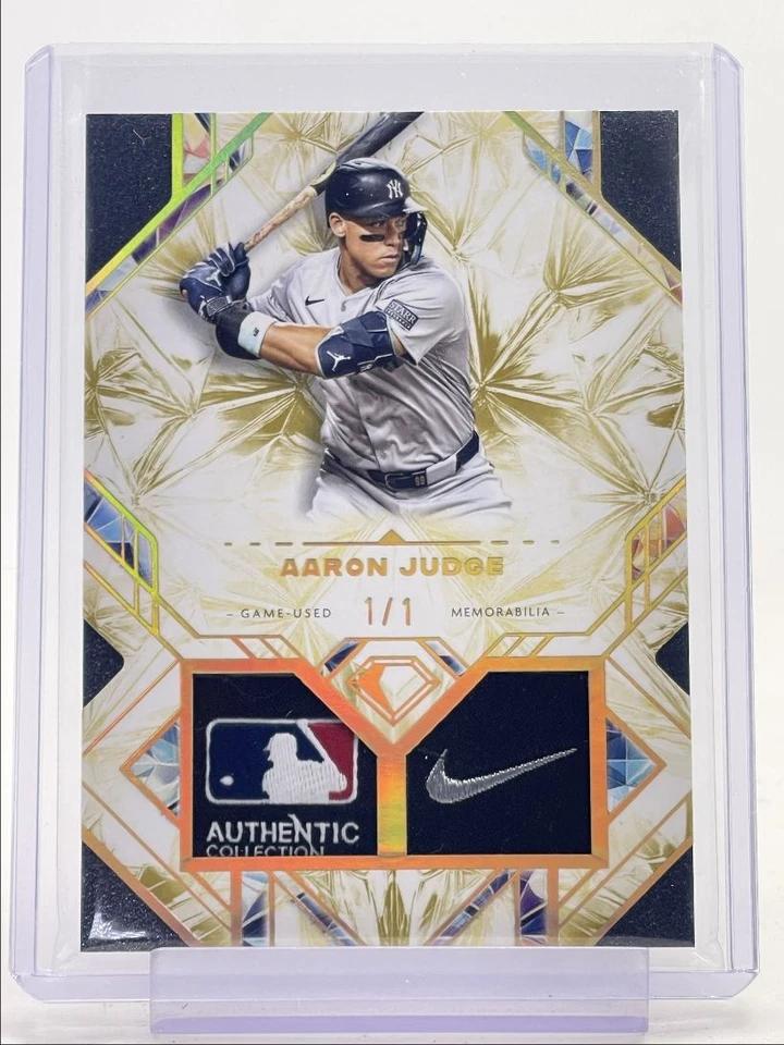 AARON JUDGE 2025 TOPPS DIAMOND ICONS BLACK DUAL TAG NIKE SWOOSH 1/1 Q1934