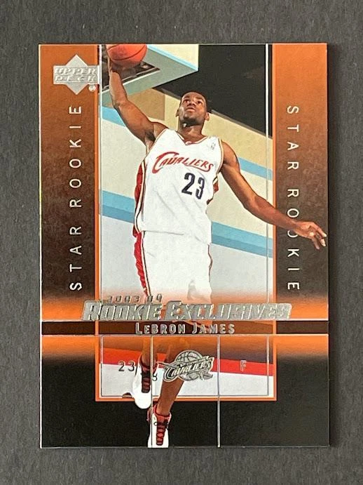 2003-04 UPPER DECK ROOKIE EXCLUSIVES LEBRON JAMES ROOKIE CARD RC NM-MT+ #1 A