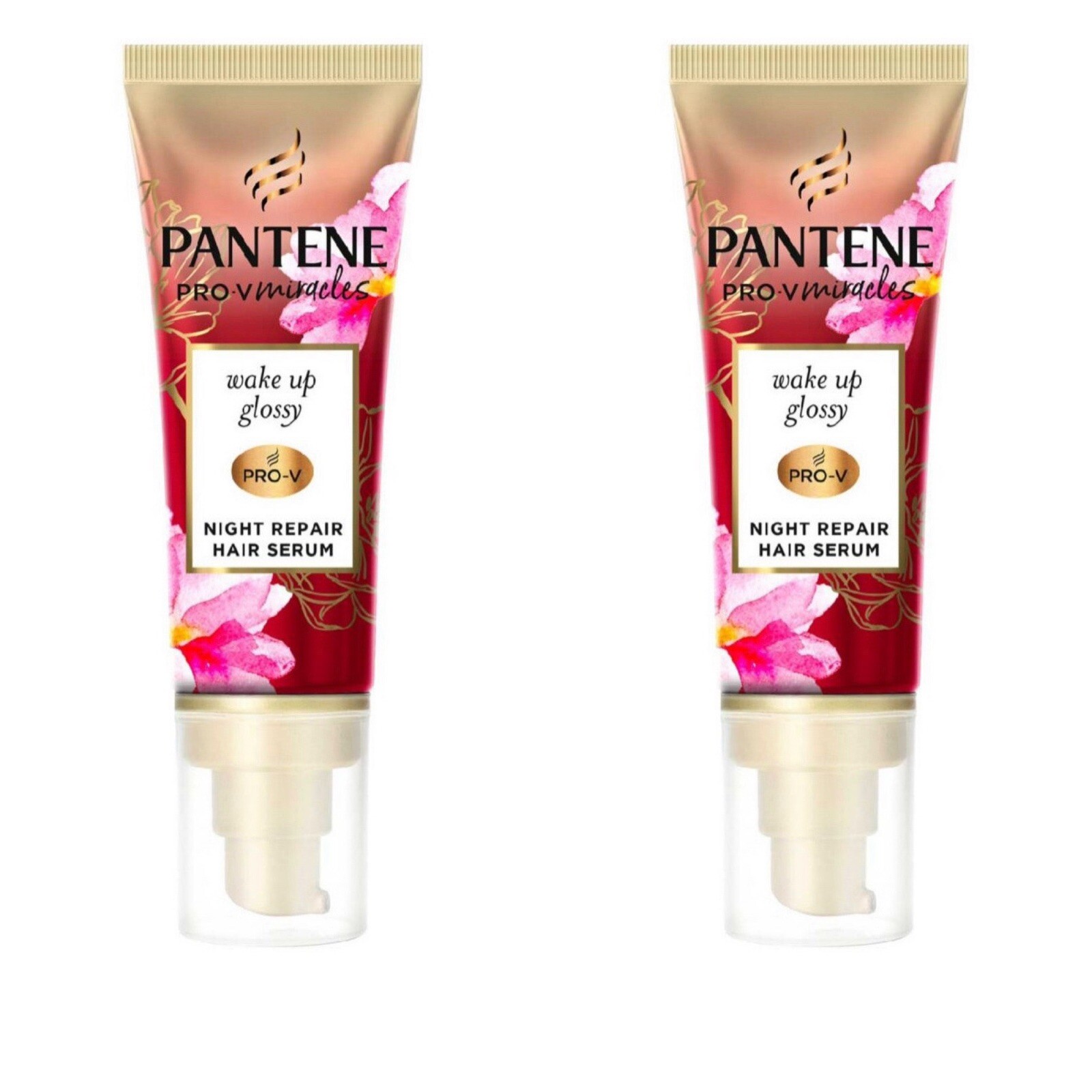 Pantene Pro V Miracles WAKE UP GLOSSY Night Repair Hair Serum 70ml -2 pack