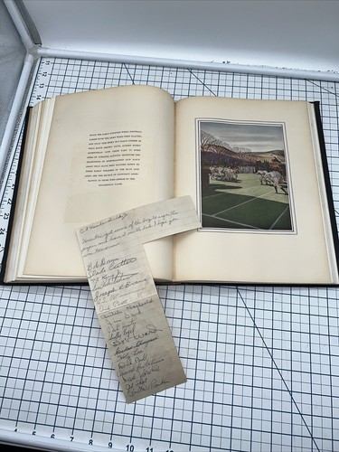 1933 NAVY MIDSHIPMEN FOOTBALL TEAM SLADE CUTTER AUTOGRAPH & 1934 USNA YEARBOOK