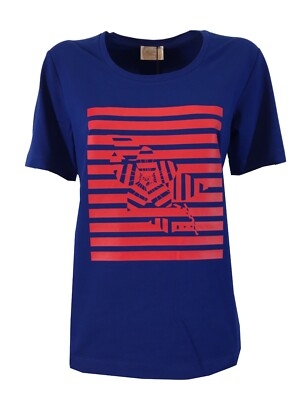 PERSONA by Marina Rinaldi women's blue t-shirt line N.O.W 11.7971011 VANIA 