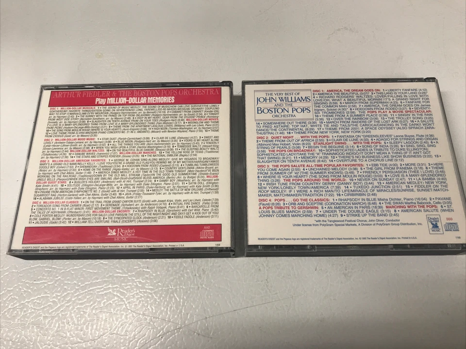 Readers Digest FIEDLER and WILLIAMS BOSTON POPS ORCHESTRA 2 Sets 8 Discs - Imagem 2 de 4