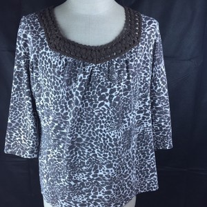 chart club leopard print shirt size 1x brown white top animal macys size chart