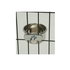 Coop Cup with Clamps Bowl for Dogs  Pet - 5oz - Cages Kennels Stainless Steel