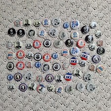 Lot of 50 Presidential Political Campaign Pins Buttons - REPRODUCTION