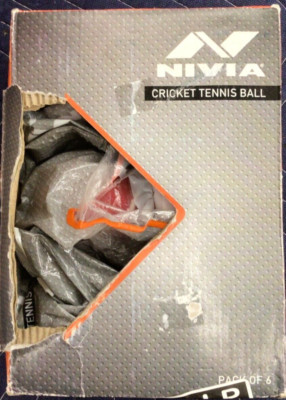 NIVIA Cricket Tennis Ball ,Premium Quality , Made in India (Pack of 6 Ball)