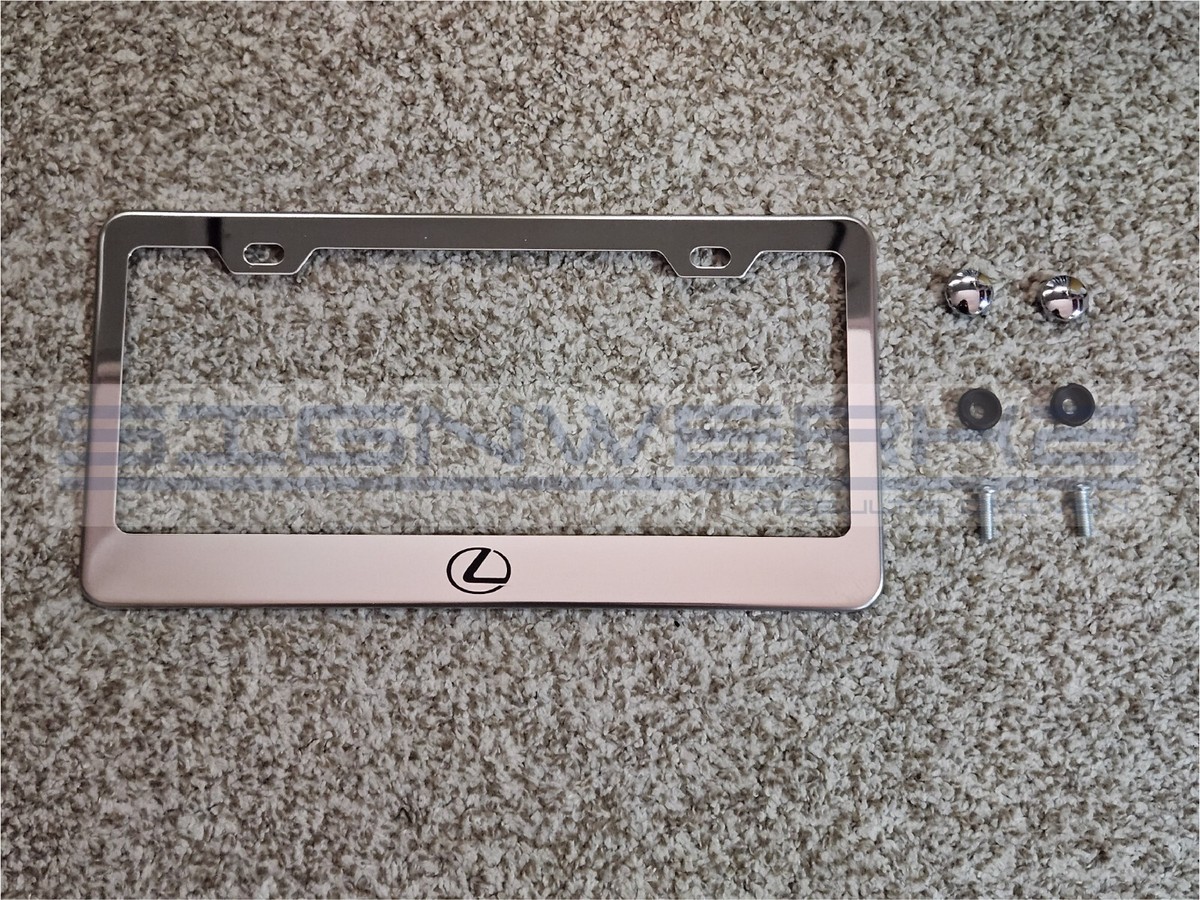 SIGNWERKZ Black Chrome Stainless Steel License Plate Frame – Lexus Style II – US/Canada