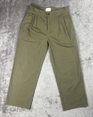 Aime Leon Dore Pants Women's XS Green Pleated Trousers Military