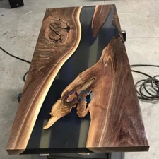 Epoxy Resin table Top ,Epoxy Coffee Table ,Resin River Dining Table Top 36"x24"
