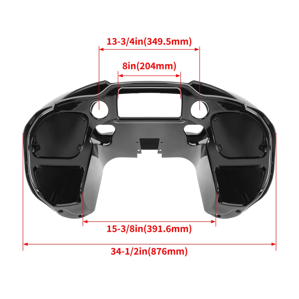 Vivid Black Inner & Outer Fairing For Harley Davidson Road Glide FLTR 2015-2024 Foto 2 de 4