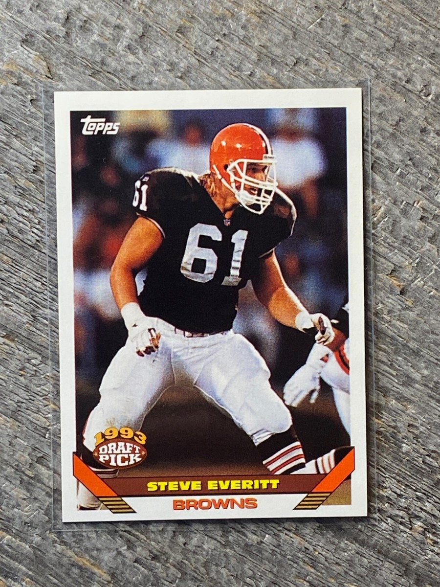 Gabor/ガボール激レア!1点物!手書き看板 STEVE EVERITT 1993 TOPPS FOOTBALL CARD DRAFT PICKS CLEVELAND