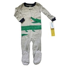 Carter  s Baby Boy Alligator Crocodile Cotton Footie Pajamas, 18M  24M