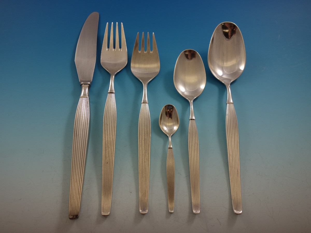 Savoy by Frigast Sterling Silver Flatware Set 12 Service 82 Pcs