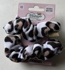 The Vintage Cosmetic Co. 2 Leopard Hair Scrunchies NEW
