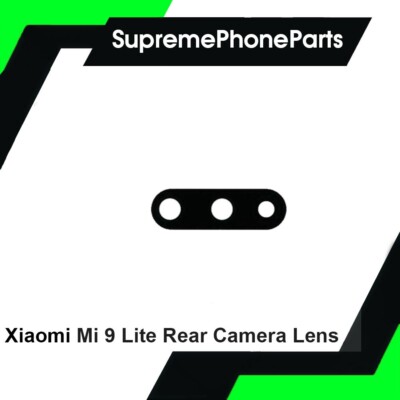Für Xiaomi Mi 9 Lite Ersatz Rückseite Kamera Linse schwarz UK VERKÄUFER