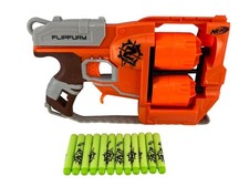 Nerf Zombie Strike FlipFury Flip Fury Blaster with Official Genuine Foam Darts
